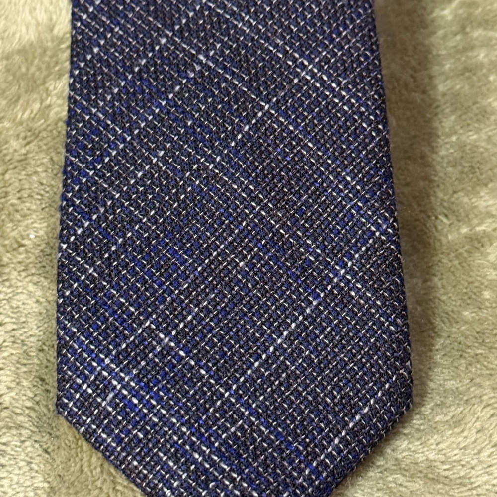 Original Penguin by Munsingwear Navy Blue White Checkered Plaid Mens Tie NWOT OS